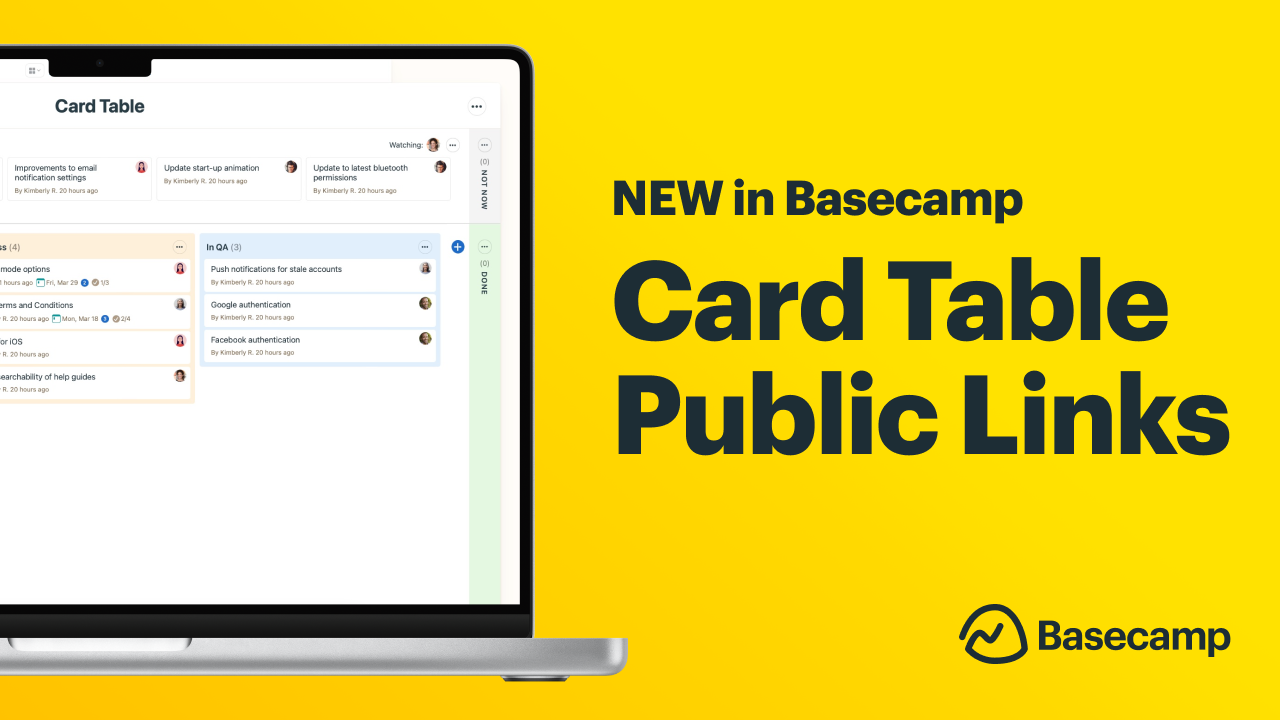 New in Basecamp: Share Card Tables with anyone