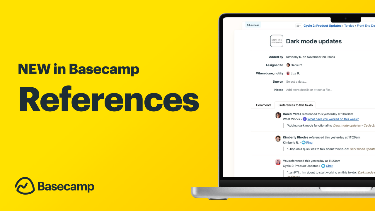 New in Basecamp: References